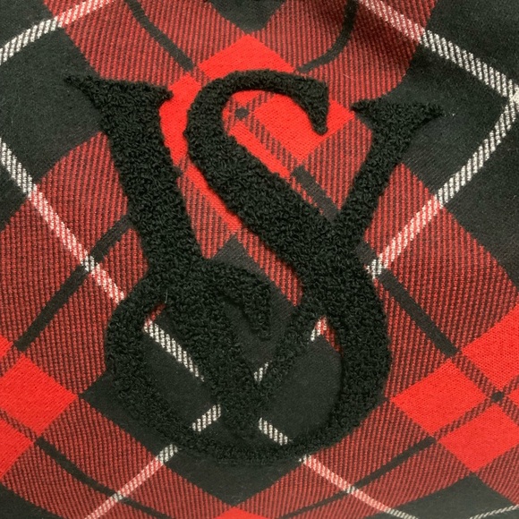 NWT Victoria’s Secret Red Black Plaid Tote - Picture 5 of 6